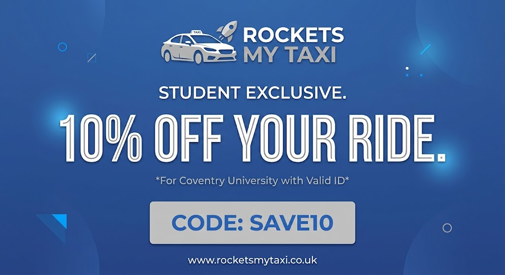 Special Taxi Discount for Coventry University Students – SAVE10 image