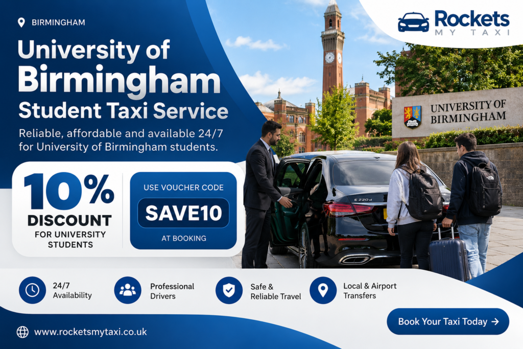 University of Birmingham Taxi Discount – Save 10% with SAVE10 image