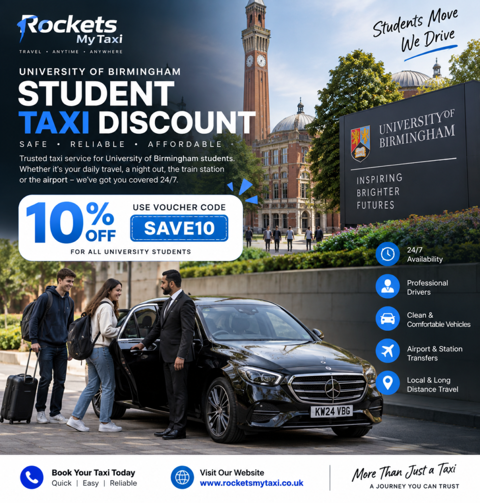 University of Birmingham Taxi Discount – Save 10% with SAVE10 image